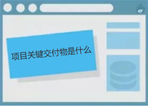 項目關鍵交付物是什么